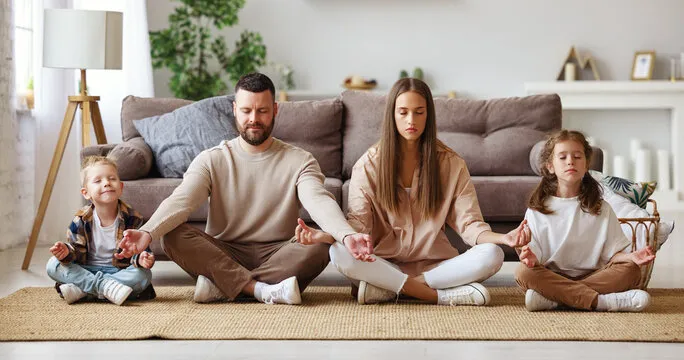 meditation family yoga workout